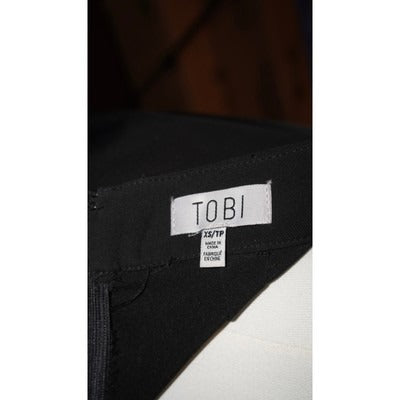 Tobi Black Maxi Skirt With Front Slit XS