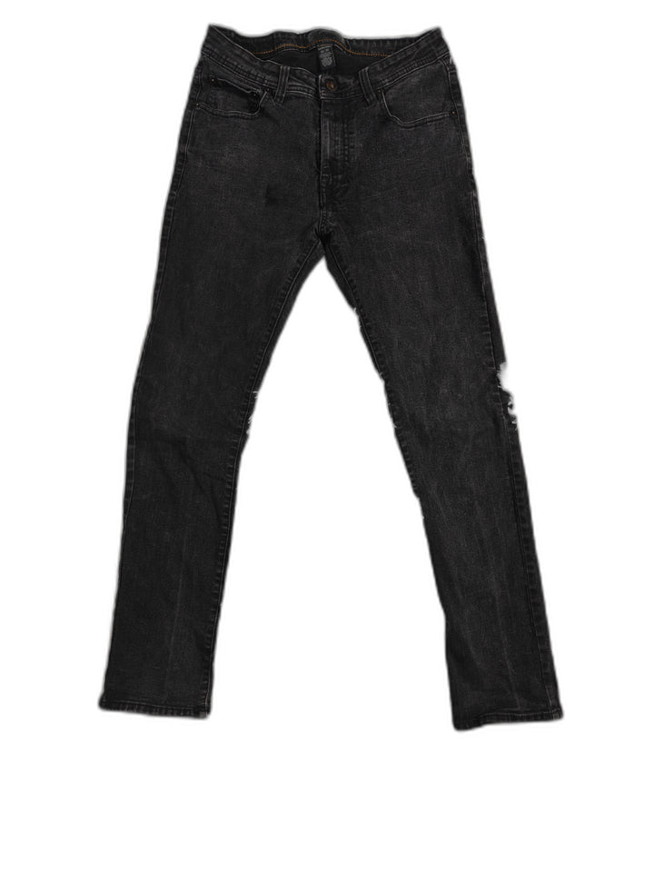 Mens Nickel &amp; Iron Slim Straight Jeans Black 32x30