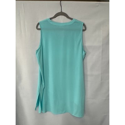 Woman’s Susan Graver Size 16 Teal Tank Blouse.