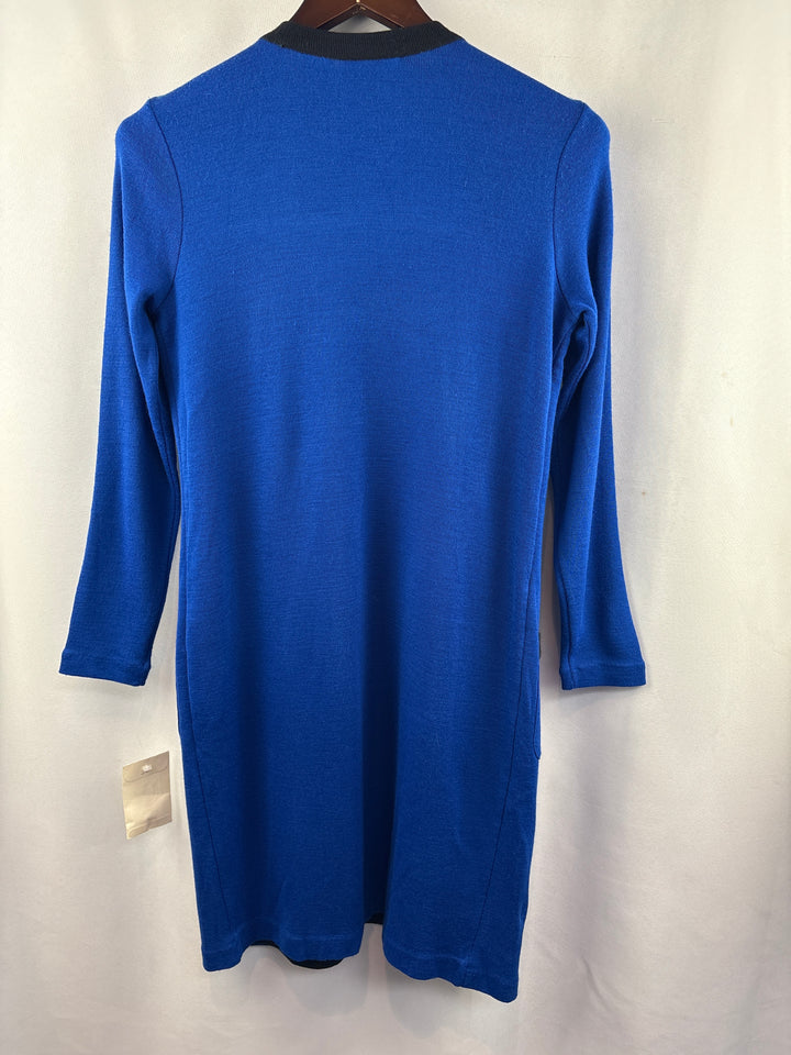Women’s Liz Claiborne XS Black &amp; Blue Long Sleeve Sweater Dress