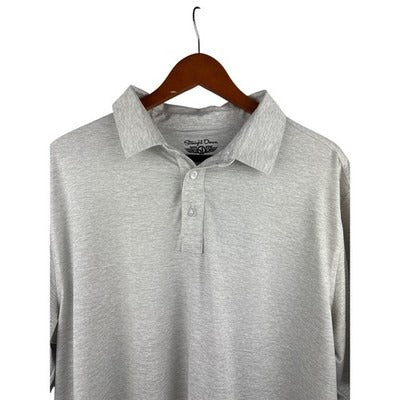 Straight Down Mens Performance Polo Shirt XL Gray Short Sleeve