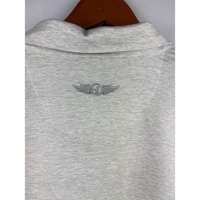 Straight Down Mens Performance Polo Shirt XL Gray Short Sleeve