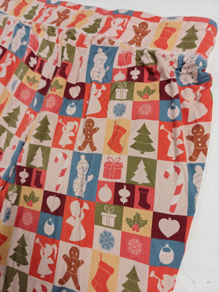 Womens Velveteen Christmas Jogger Pants Multicolor Size XL