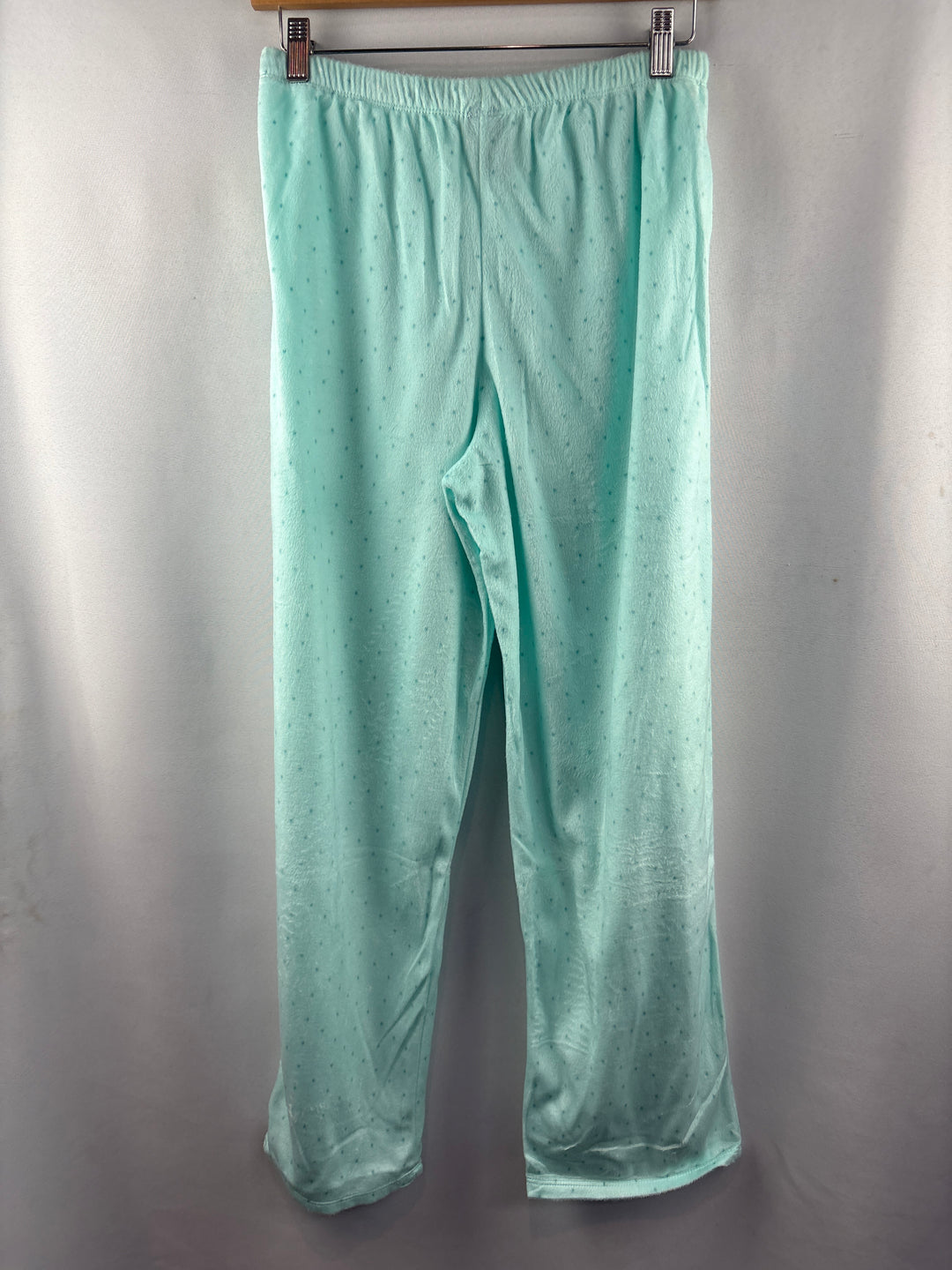 Women’s Aria Collection Small Seafoam Fuzzy Polka Dot PJS