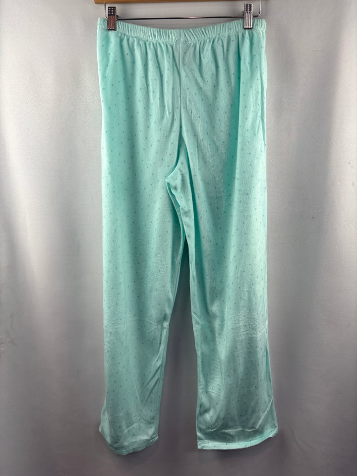 Women’s Aria Collection Small Seafoam Fuzzy Polka Dot PJS