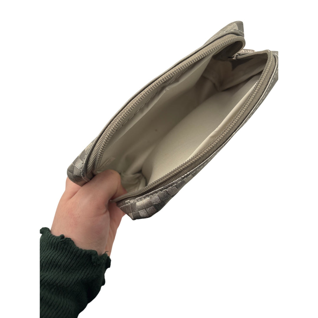 Women’s Lancôme Silver Mini Purse w/ Coin Purse & Mini Makeup Pouch