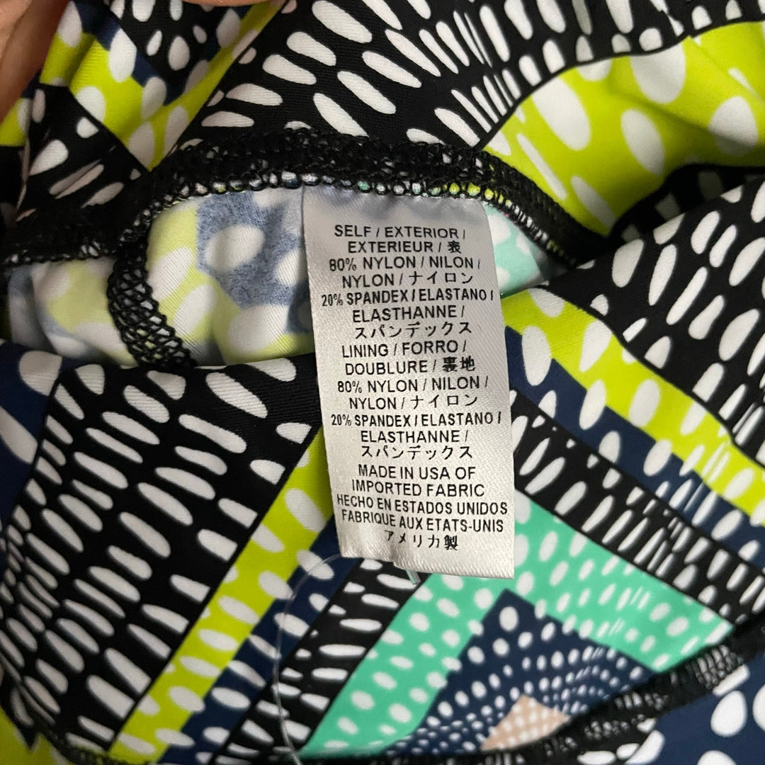 Mara Hoffman Cropped Boho Loud Neon Dopamine Dressing Workout Leggings sz Medium