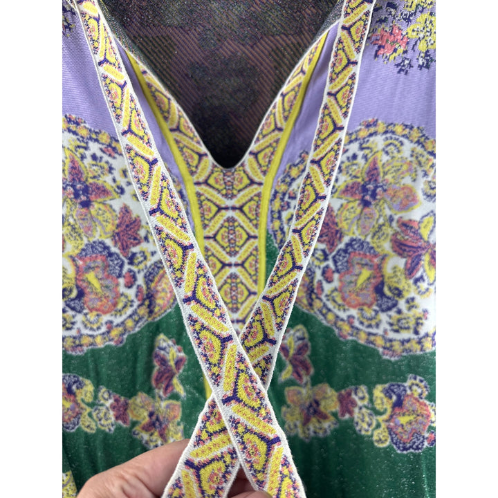 Women’s Etro 46 Purple and green poncho tunic Size M