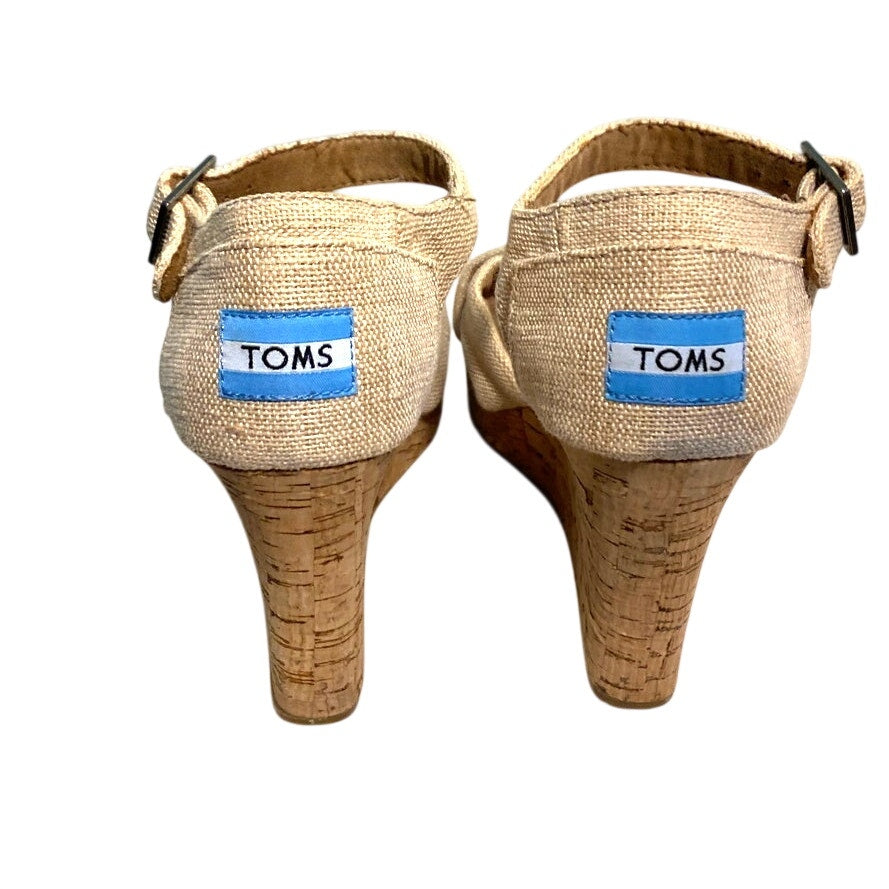 Tom's Womens Shoes Size 6 Wedge Sandals