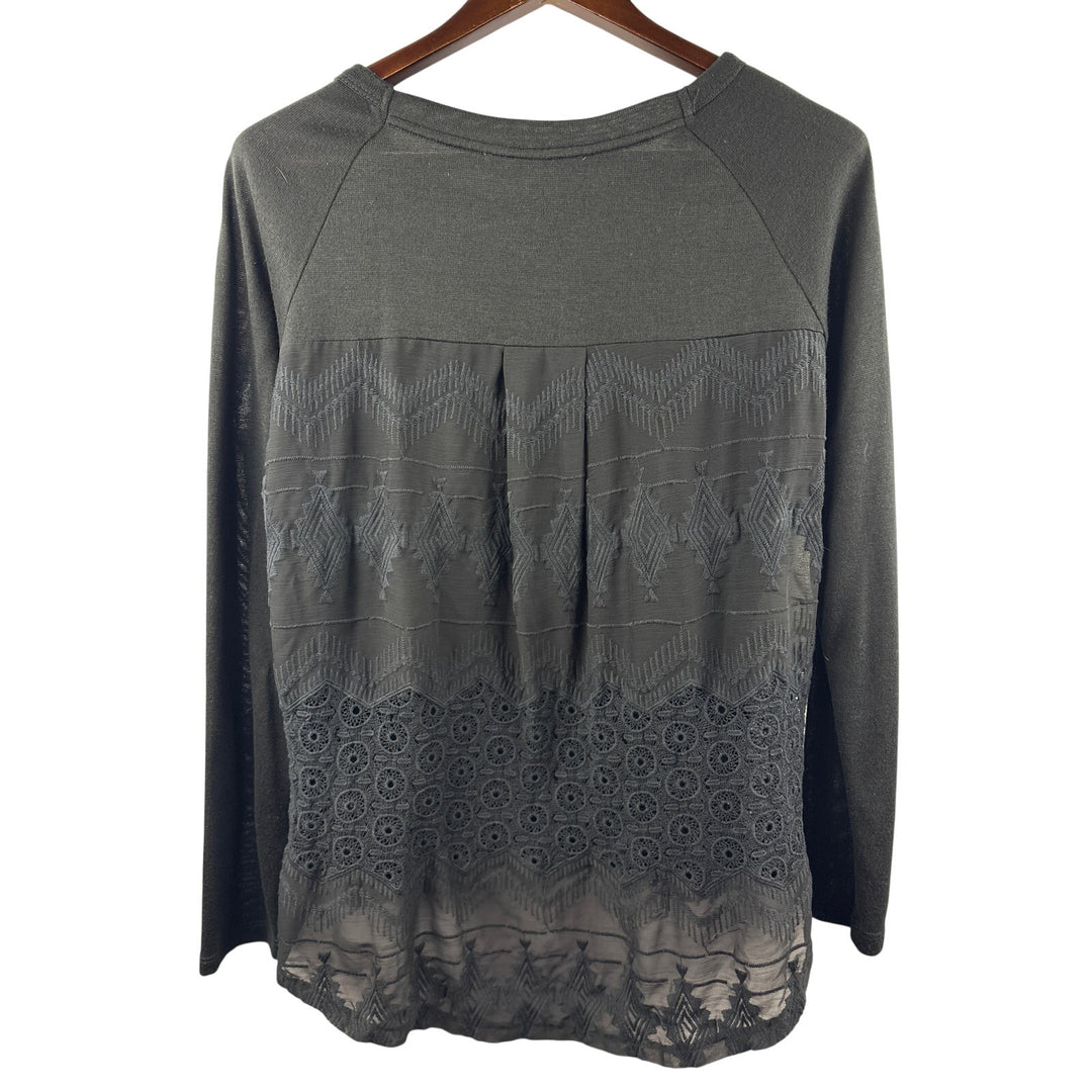 Women’s Brixon Ivy Large Black Long Sleeve w/ Lace Back