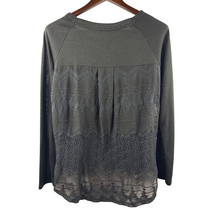 Women’s Brixon Ivy Large Black Long Sleeve w/ Lace Back