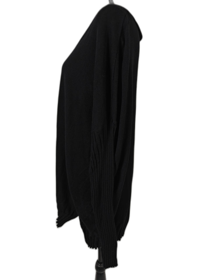 Women Vince Camuto Oversized V Neck Sweater Black Size XL