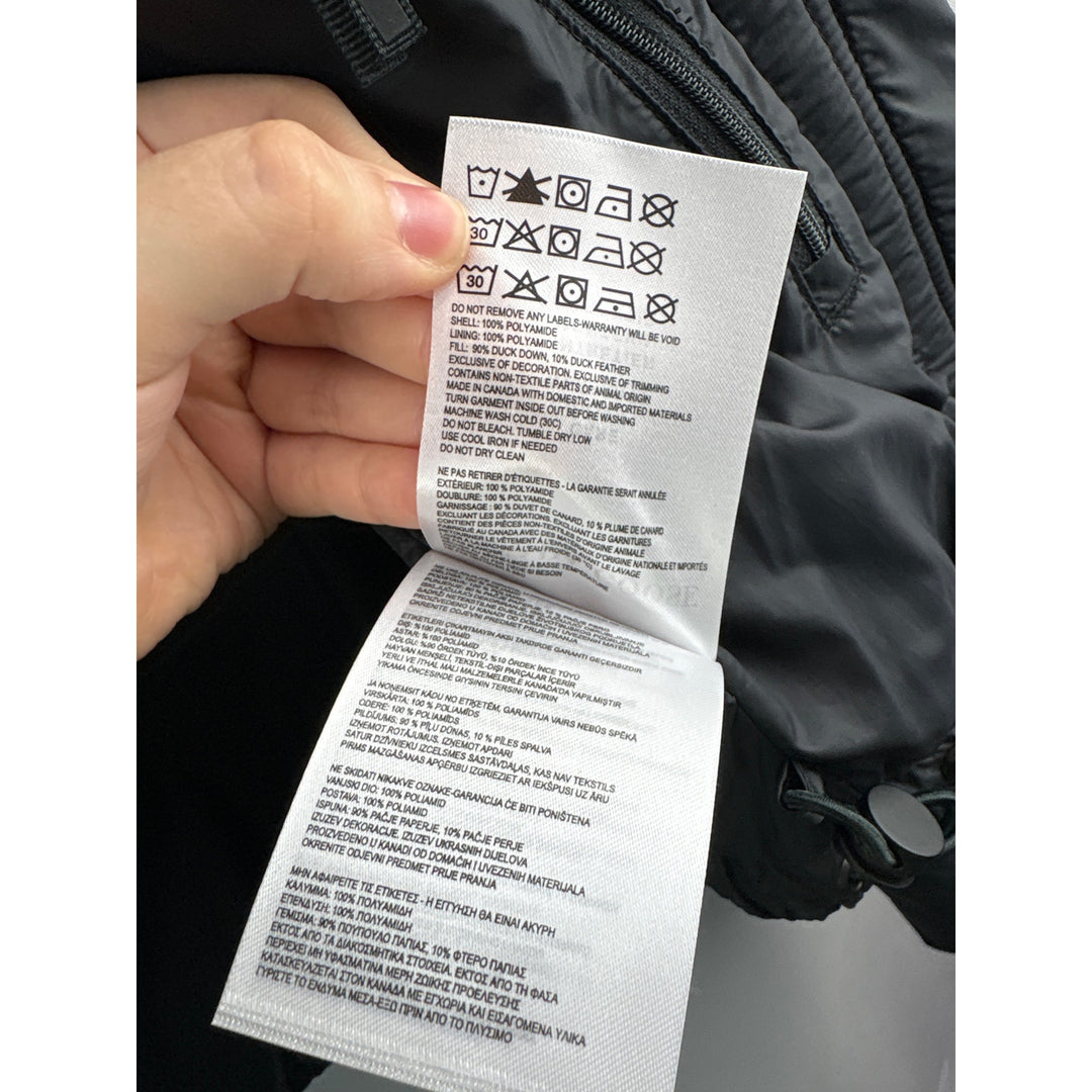 Women’s Canada Goose Medium Black Puffer Raincoat