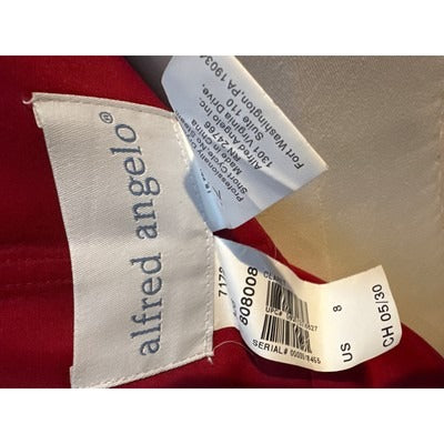 Alfred Angelo Red Halter Neck Dress With Empire Waist