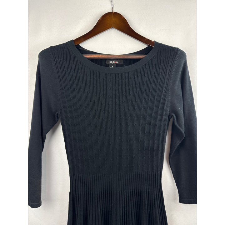 Women’s Style&Co Medium Black Sweater Dress