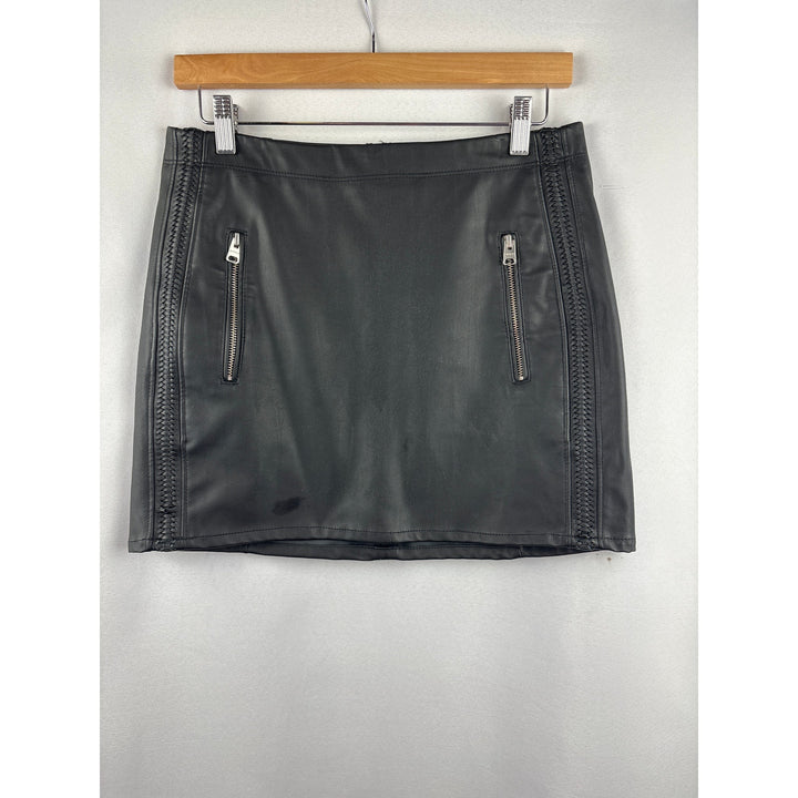 Women’s Express Size 4 Black Faux Leather Mini Skirt