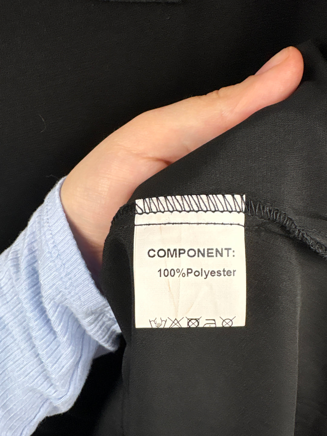 Women’s Ellazhu Black Asymmetrical Buttoned Shirt