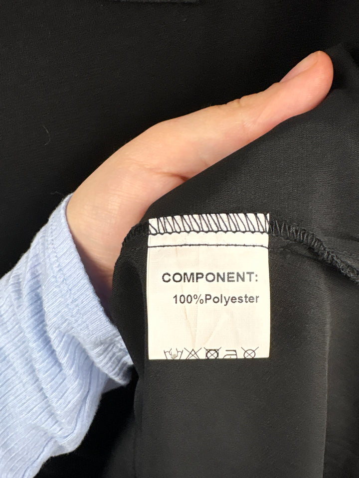 Women’s Ellazhu Black Asymmetrical Buttoned Shirt