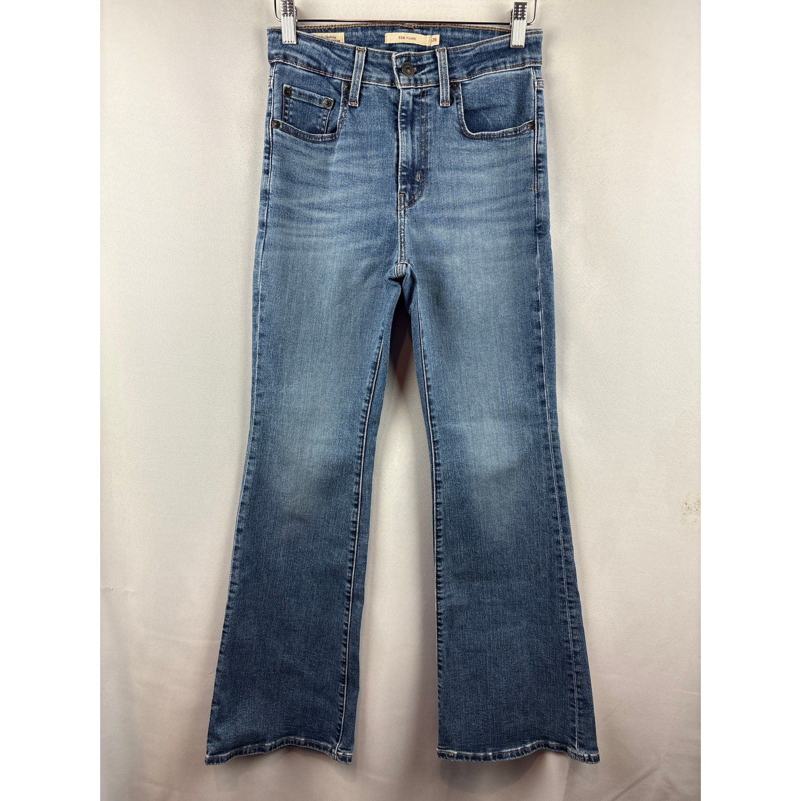 Women’s Levi’s 726 Flare Size 26 Light Blue Washed Flare Jeans