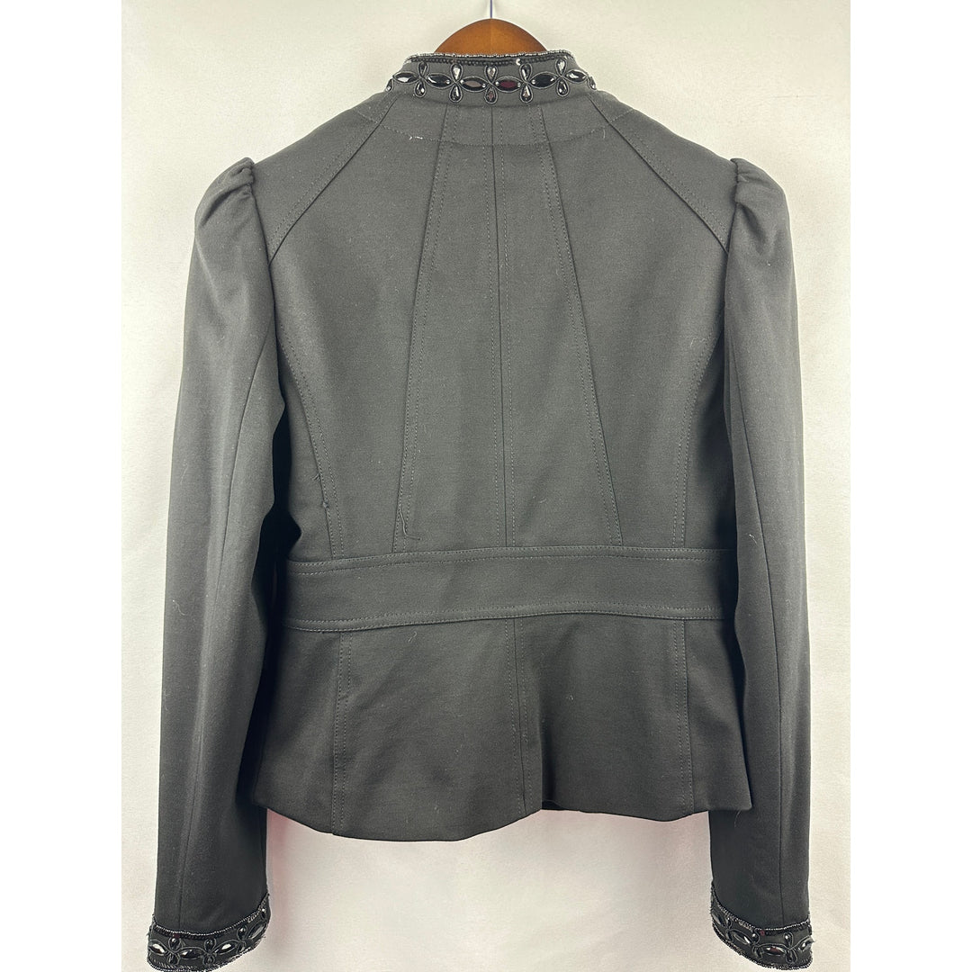 Women’s INC Black Embellished Tailored Jacket Size Small