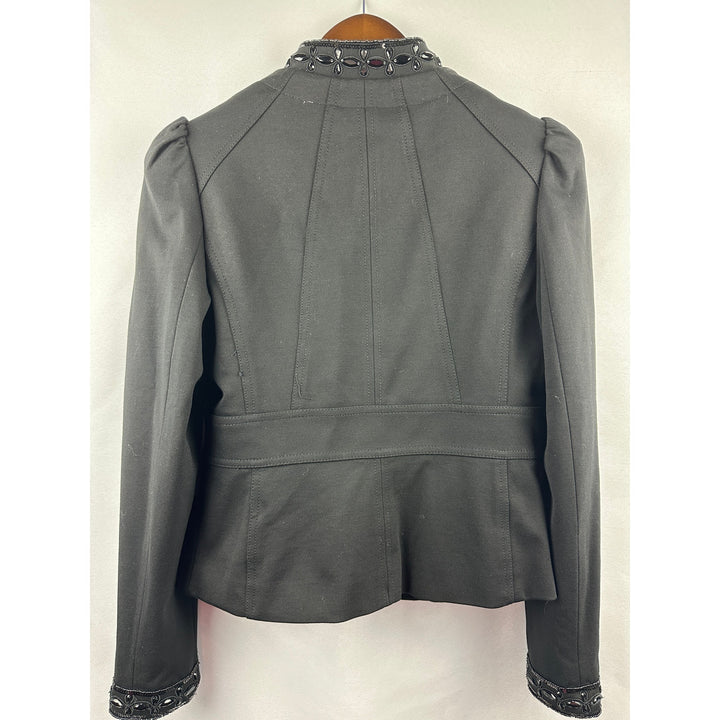 Women’s INC Black Embellished Tailored Jacket Size Small