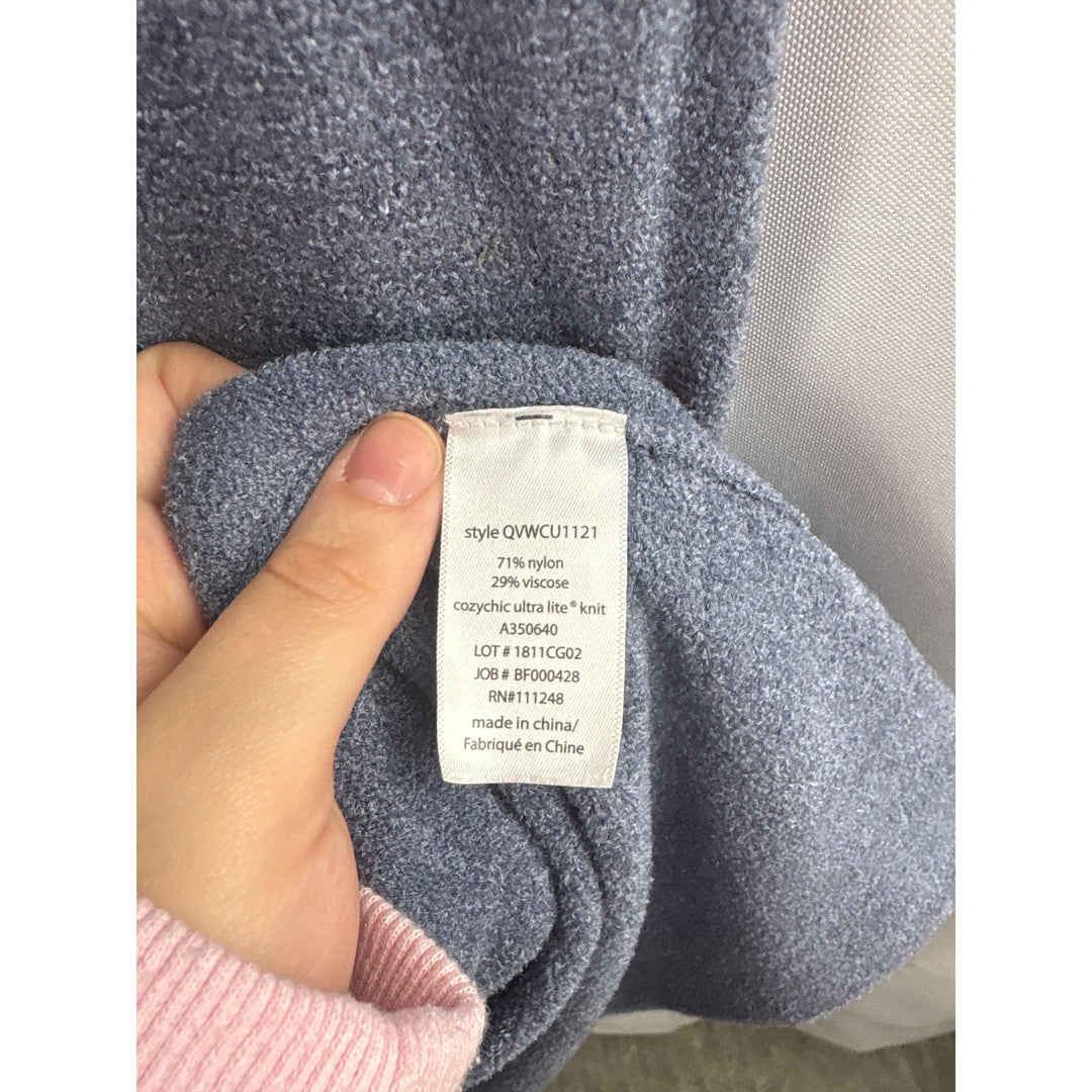 Women’s Barefoot Dreams Large Denim Blue Plush Cardigan
