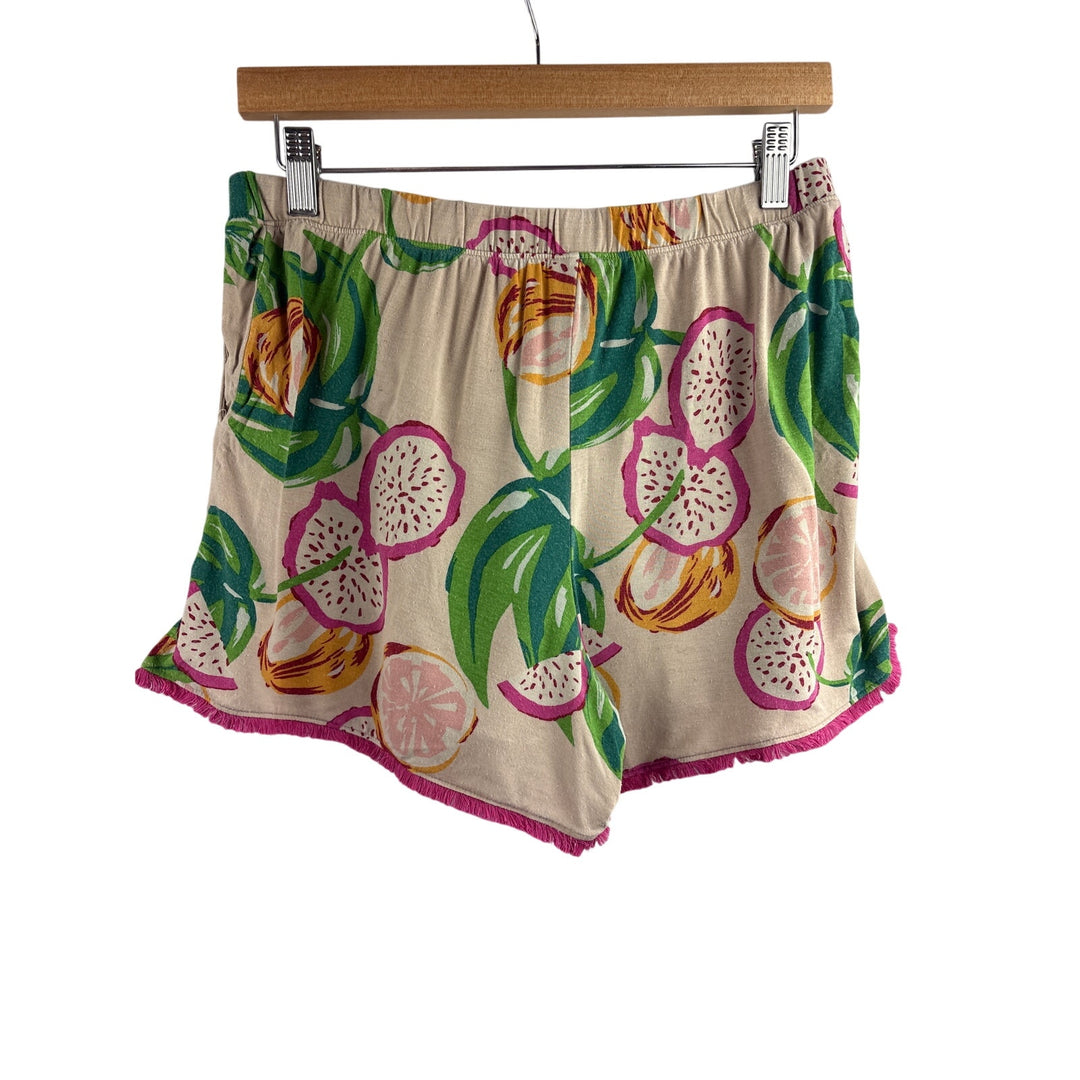 Women’s Soma Small Tan Fruit Patterned Sleep Set