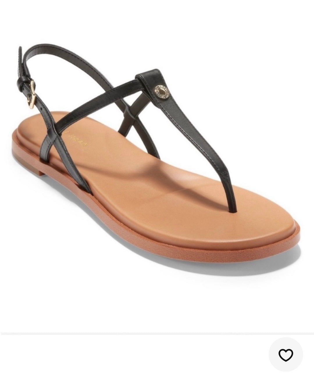 Cole Haan Flora Thong Sandals Black Leather Sz9.5
