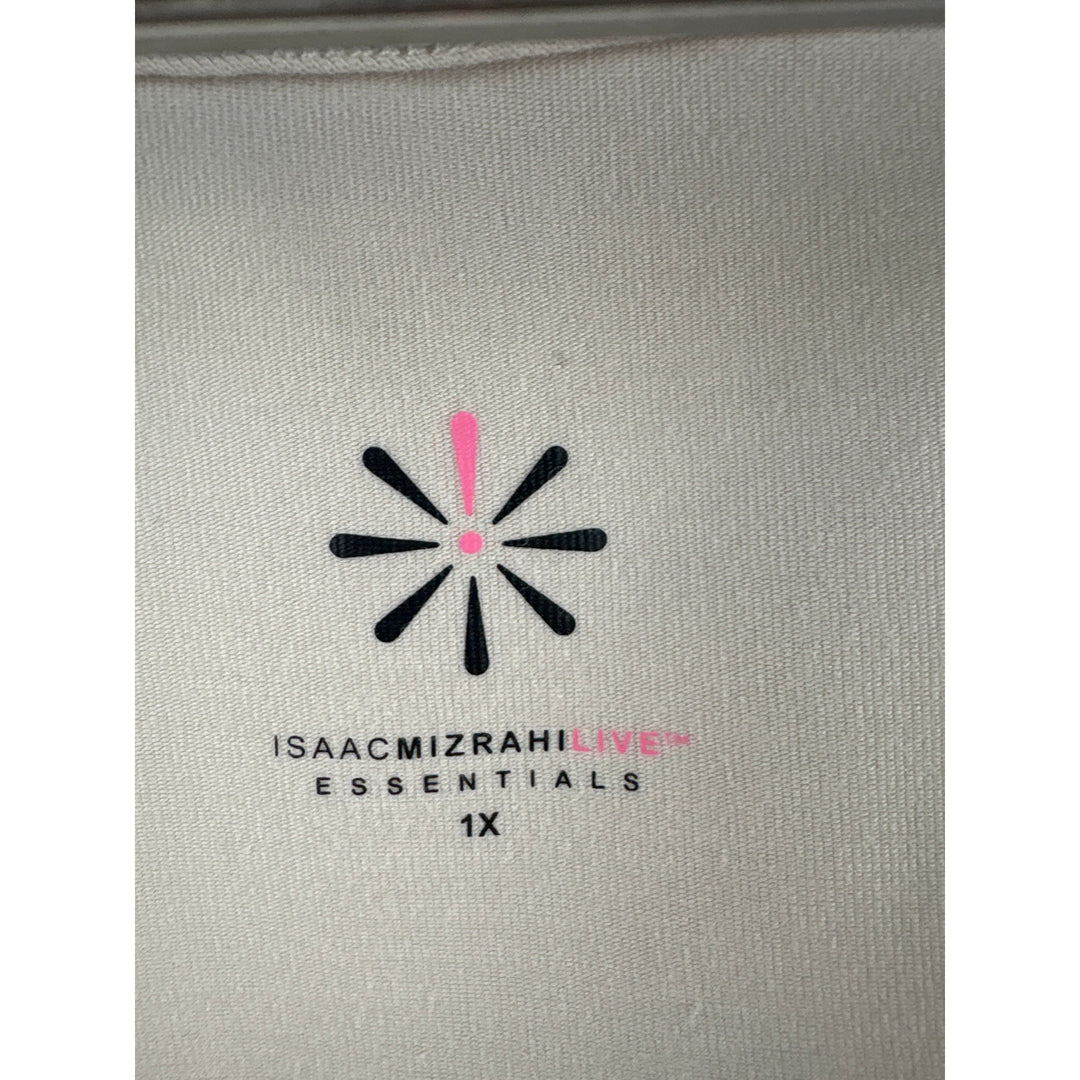 Women’s Isaac Mizrahi Live! Size 1X Beige Tank Top