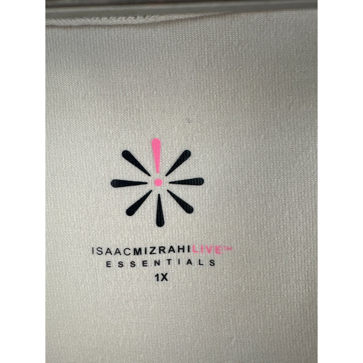 Women’s Isaac Mizrahi Live! Size 1X Beige Tank Top