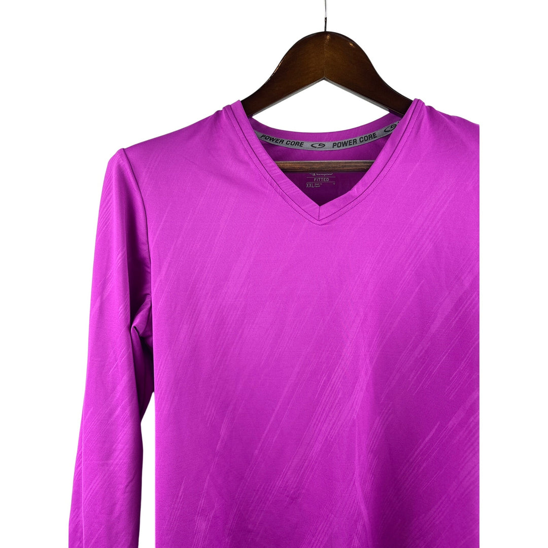 Women’s Champion XXL Purple Sports Fitted Long Sleeve Shirt