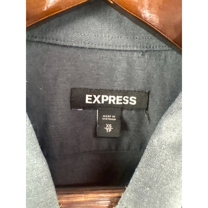Men’s Express XS Charcoal Gray Button Up Dress Shirt