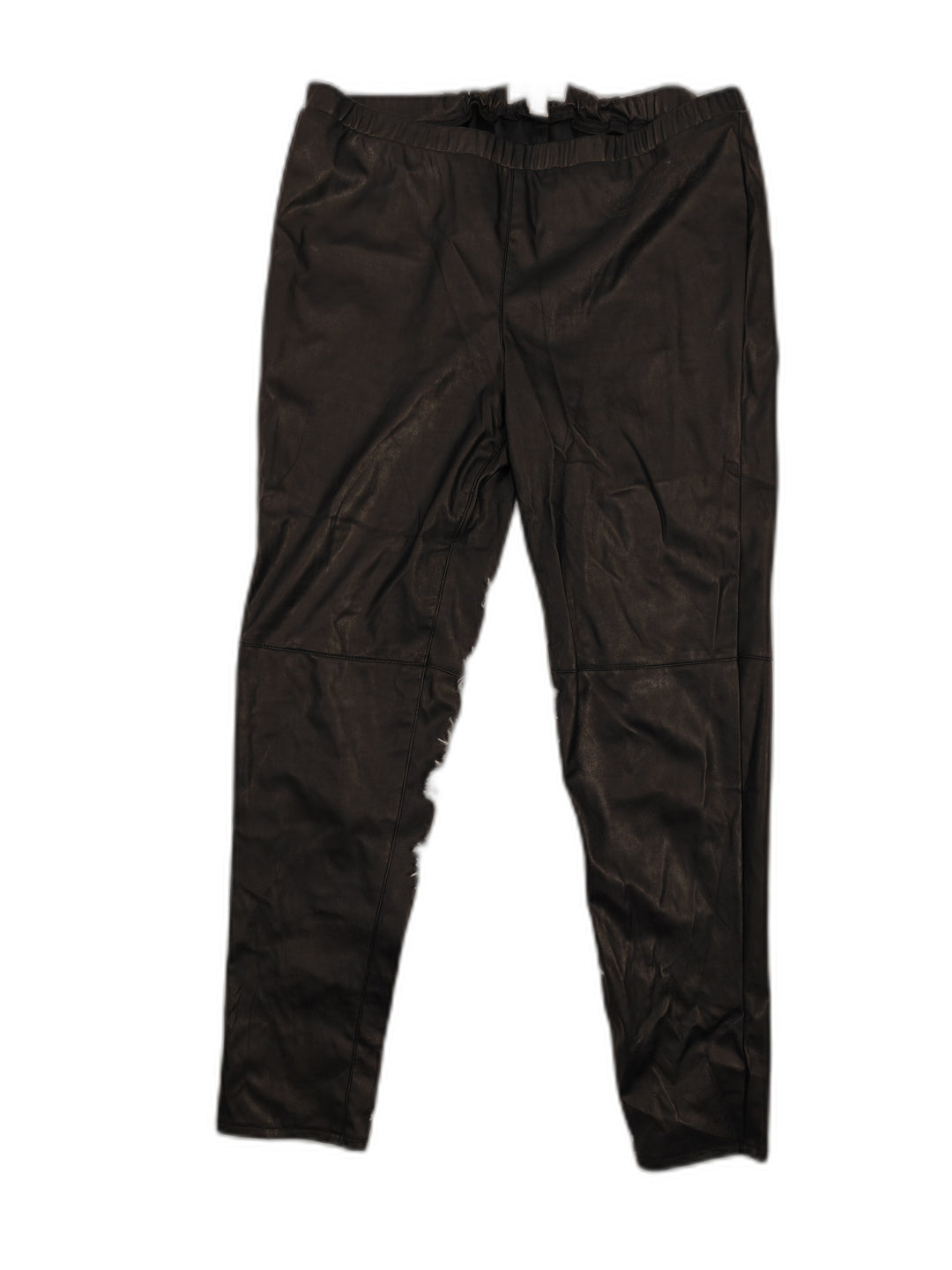 Womens Michael Michael Kors Faux Leather Pants Black Size 16