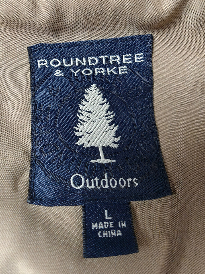 Mens Roundtree And Yorke Tan Harrington Jacket Large Plaid Lining