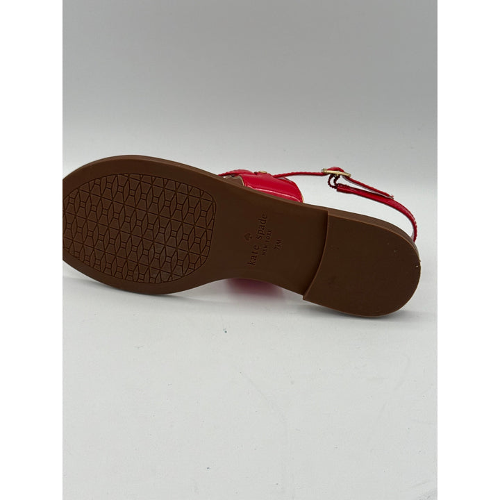 Women’s Kate Spade New York Cassandra Thong Flat Sandals Beautiful Bold Red Sz 7 1/2M