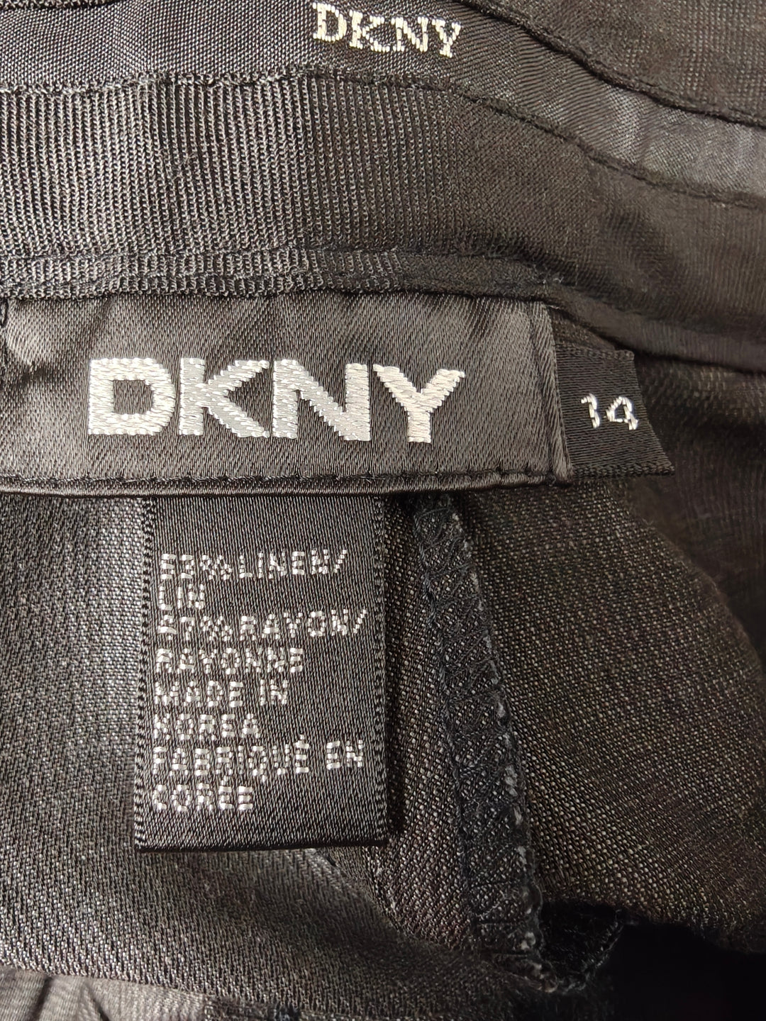 DKNY Womens Charcoal Gray Tailored Office Dress Pants Size 14