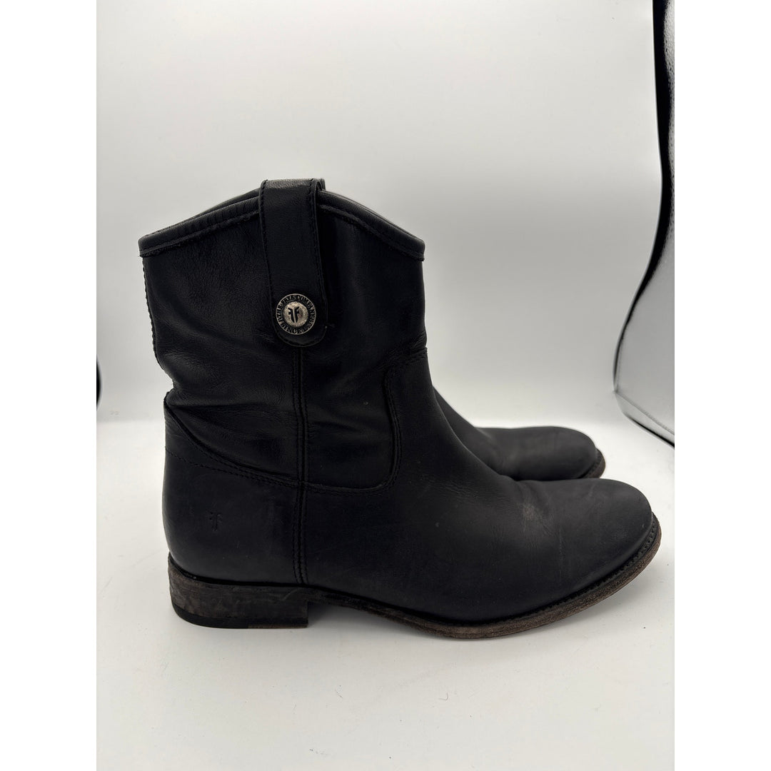 Women’s Frye Size 8 Soft Leather Black Cowboy Style Ankle Boots