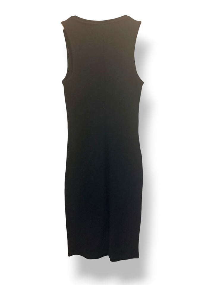 Zara Black Bodycon Midi Dress Size Small NWT Sleeveless Stretch Little Black Dress