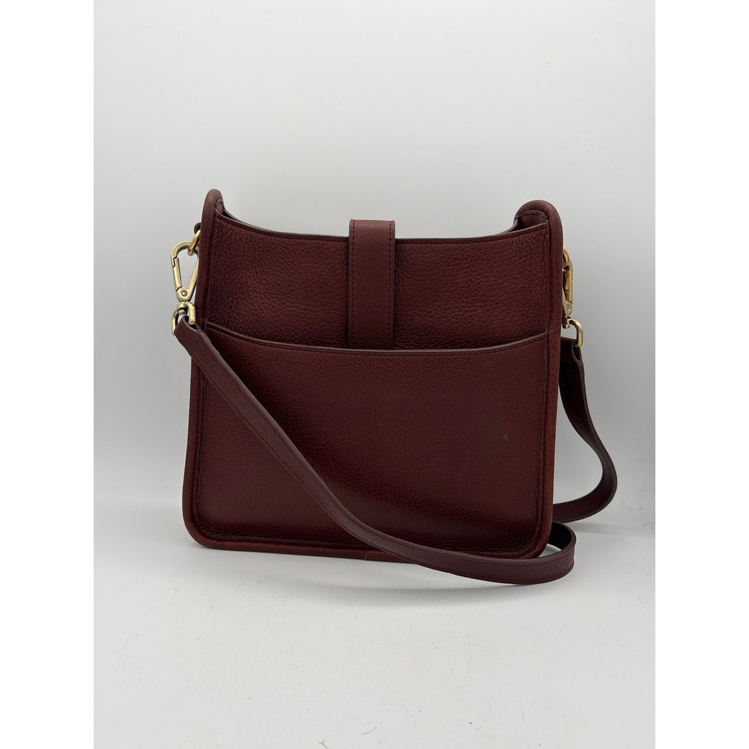 Women’s Gigi New York Reddish Brown Leather Crossbody Purse