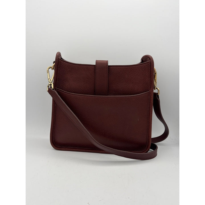Women’s Gigi New York Reddish Brown Leather Crossbody Purse