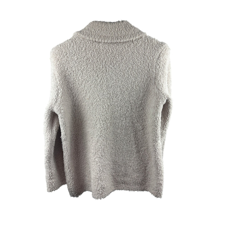 Women’s Barefoot Dreams Medium Cream Turtleneck Pull Over Plush Sweater