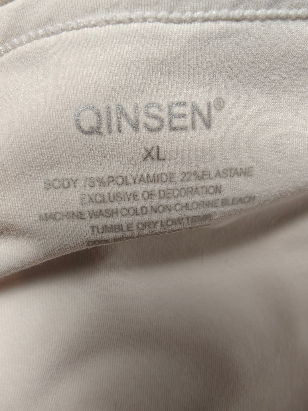 Womens Qinsen Lace Trim Camisole Tank Top Ivory Size XL