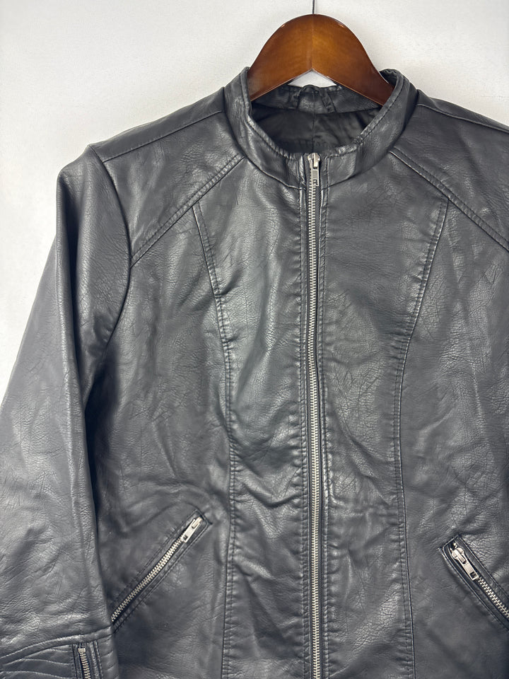 Women’s Torrid Size 2 Black Faux Leather Motor Jacket