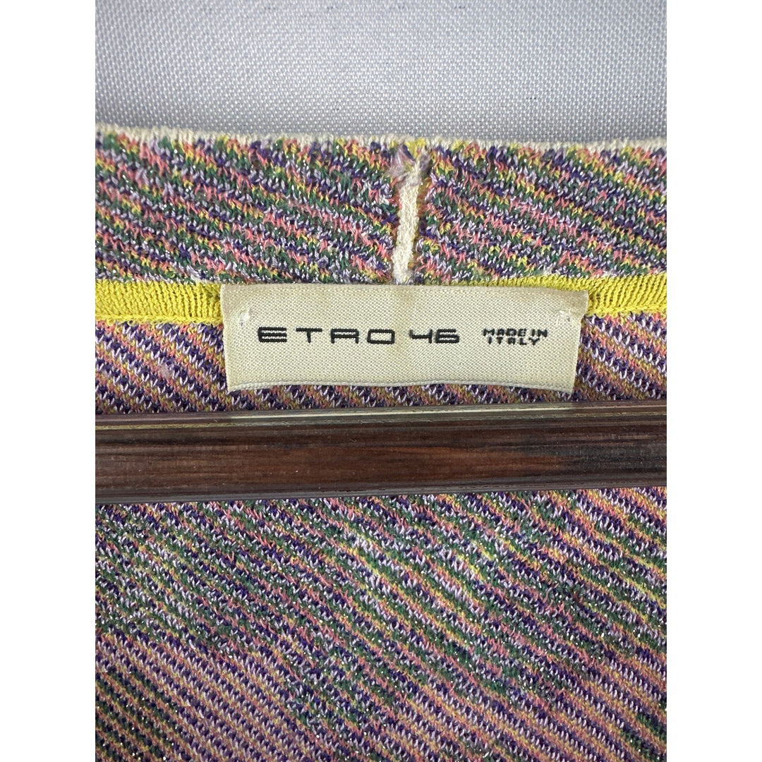 Women’s Etro 46 Purple and green poncho tunic Size M