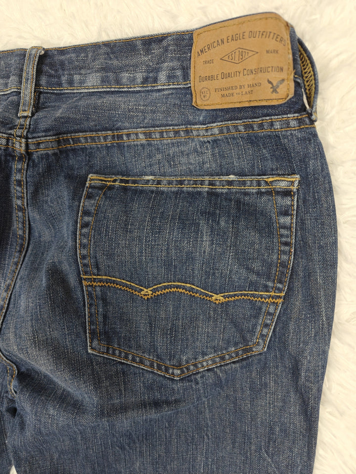 Mens American Eagle Straight Leg Jeans Medium Blue Size 36x30
