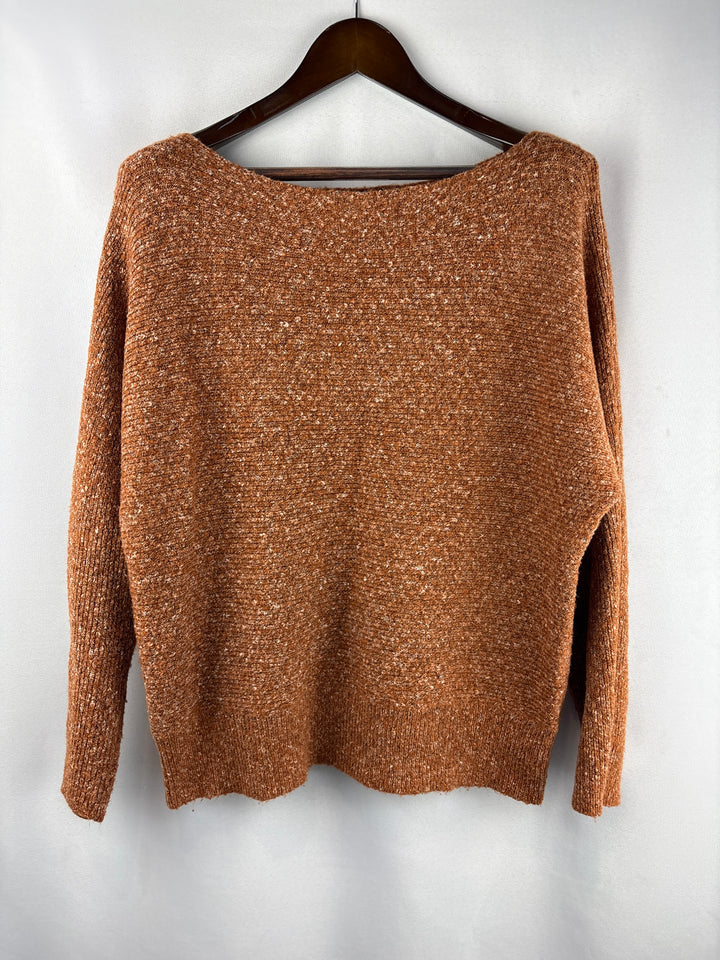 Women’s Treasure &amp; Bond XL Brown Off the Shoulder Sweater