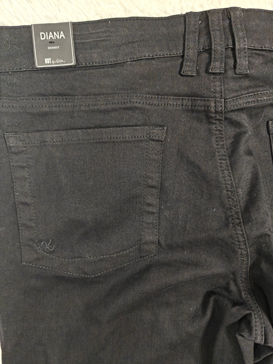 Womens KUT from the Kloth Diana Skinny Jeans Black Size 14 NWT