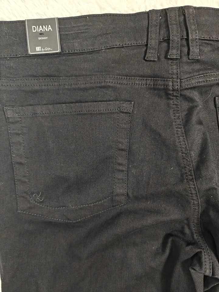 Womens KUT from the Kloth Diana Skinny Jeans Black Size 14 NWT