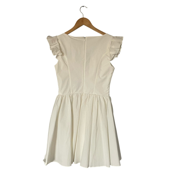 House of CB White Coquette Babydoll Milkmaid Cottage Flutter Sleeve Medium NWT