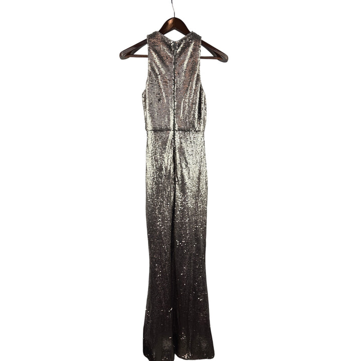 Women’s Lulus XS Sliver Sequined Sleeveless Evening Gown